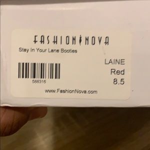 Red small heel boots